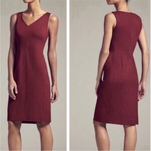 MM. Lafleur Rachel The Ponte Sleeveless Burgundy Dress